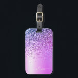 Paarse Glitter Metal Monogram Naam Bagagelabel<br><div class="desc">Paarse Faux Folie Metallic Sparkle Glitter Borhed Metal Monogram Name and Initiaal Bag or Bagagelabel. Dit maakt de perfecte liefhebbende 16 verjaardag,  bruiloft,  vrijgezellenfeest,  verjaardagsdag,  baby shower of vrijgezellenfeest voor iemand die van luxe glam en stijl houdt.</div>