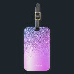 Paarse Glitter Metal Monogram Naam Bagagelabel<br><div class="desc">Paarse Faux Folie Metallic Sparkle Glitter Borhed Metal Monogram Name and Initiaal Bag or Bagagelabel. Dit maakt de perfecte liefhebbende 16 verjaardag,  bruiloft,  vrijgezellenfeest,  verjaardagsdag,  baby shower of vrijgezellenfeest voor iemand die van luxe glam en stijl houdt.</div>