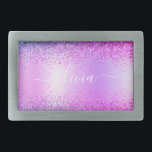 Paarse Glitter Metal Monogram Naam Modern Gesp<br><div class="desc">Paarse Faux Folie Metallic Sparkle Glitter Brushed Metal Monogram Naam riemgesp. Dit maakt het perfecte afstuderen,  zoet 16 16th,  18th,  21st,  30th,  40th,  50th,  60th,  70th,  80th,  90th,  100th Birthday,  bruiloft,  vrijgezellenfeest,  jubileum,  baby shower of vrijgezellenfeest cadeau voor iemand die houdt van glamoureuze luxe en chique stijlen.</div>