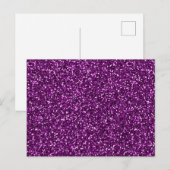Paarse Glitter Middennacht Briefkaart (Voorkant / Achterkant)