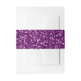 Paarse Glitter Middennacht Uitnodigingen Wikkel