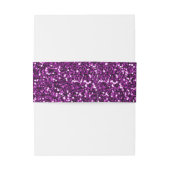 Paarse Glitter Middennacht Uitnodigingen Wikkel (Achterkant Voorbeeld)