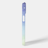 Paarse Glitter Moderne Minimalistische Monogram Case-Mate iPhone Case (Achterkant / Rechts)