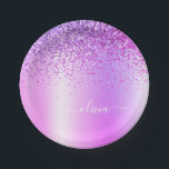 Paarse Glitter Monogram Naam Luxe Meisjesachtig Papieren Bordje<br><div class="desc">Paarse Nep Folie Metallic Glitter Glans Borstel Metaal Monogram Naam Feest Borden. Dit is het perfecte cadeau voor een sweet 16 verjaardag,  bruiloft,  bruidsfeest,  jubileum,  baby shower of vrijgezellenfeest voor iemand die van glamour luxe en chic stijlen houdt.</div>