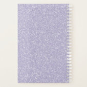 Paarse Glitter Monogram Planner (Achterkant)