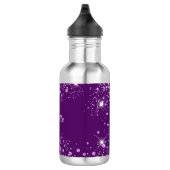 Paarse glitter-monogram: sparren waterfles  (Rechts)