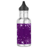 Paarse glitter-monogram: sparren waterfles  (Links)