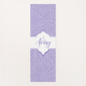 Paarse Glitter Monogram Yoga Mat (Voorkant)