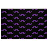 Paarse Glitter Mustache Stof (Fat Quarter)