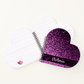 Paarse glitter naam meisje notitieboek (Binnen)