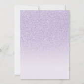 Paarse glitter ombre Bat Mitzvah Kaart (Achterkant)