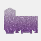 Paarse Glitter Ombre Look Bedankdoosjes (Uitgevouwen)