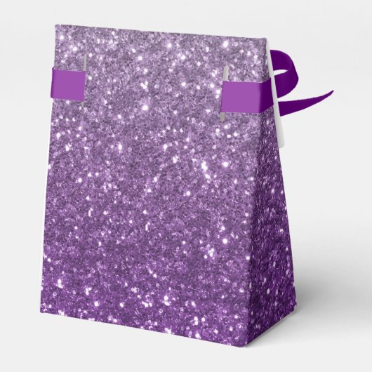 Paarse Glitter Ombre Look Bedankdoosjes (Achterkant)