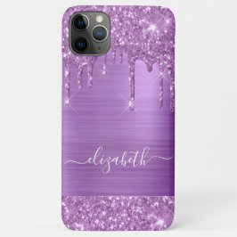 Paarse glitter op maat uitlijnen Case-Mate iPhone case