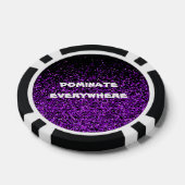 Paarse glitter op zwart domineren overal | poker chips (Enkel)