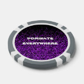 Paarse glitter op zwart domineren overal | poker chips (Enkel)
