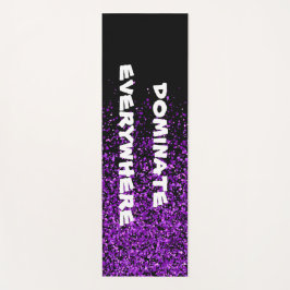 Paarse glitter op zwart domineren overal | yogamat