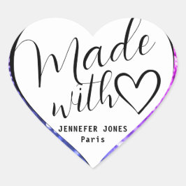 Paarse Glitter Orbs Gemaakt met Love Luxury Glamou Hart Sticker