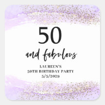 Paarse Glitter Paarse 50e Verjaardagsfeestje 