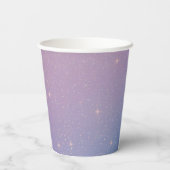 Paarse Glitter Paper cup Papieren Bekers (Achterkant)