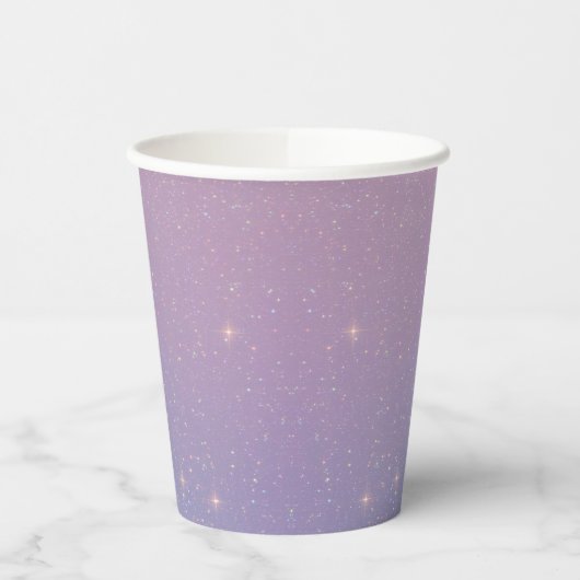 Paarse Glitter Paper cup Papieren Bekers (Links)