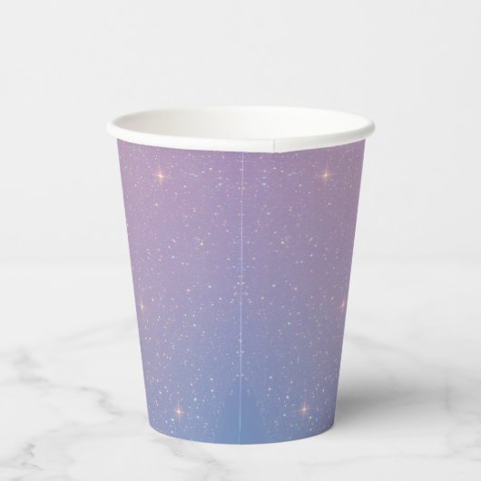 Paarse Glitter Paper cup Papieren Bekers (Rechts)