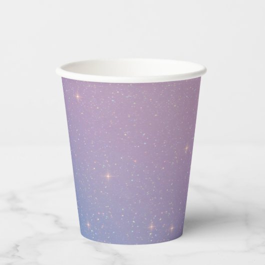 Paarse Glitter Paper cup Papieren Bekers (Voorkant)