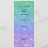 Paarse Glitter Patio Lantern Confetti Glam Glow Menu (Voorkant)