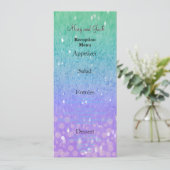 Paarse Glitter Patio Lantern Confetti Glam Glow Menu (Staand voorkant)