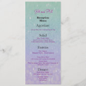 Paarse Glitter Patio Lantern Confetti Glam Glow Menu (Achterkant)