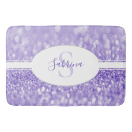Paarse Glitter personaliseert de Bath Mat