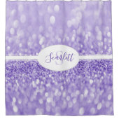 Paarse glitter personaliseert het gordijn van de S (Voorkant)
