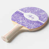 Paarse Glitter Personaliseert ping Pong Paddle Tafeltennisbatje (Voorkant Gekanteld)