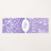 Paarse Glitter personaliseert Yoga Mat (Voorkant (horizontaal))