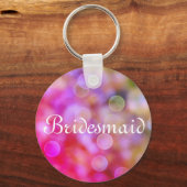 Paarse Glitter Personalized Bridesmaid Sleutelhang Sleutelhanger (Voorkant)