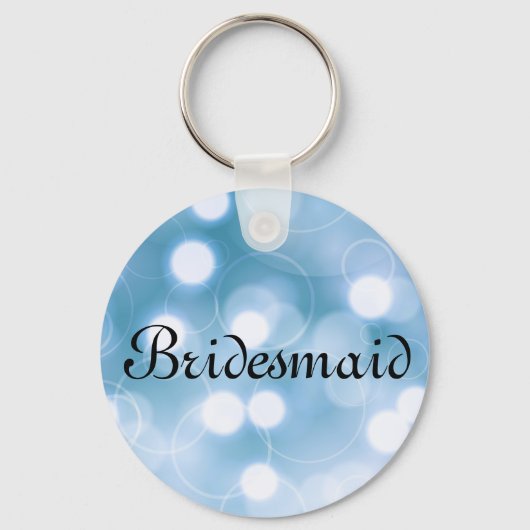 Paarse Glitter Personalized Bridesmaid Sleutelhang Sleutelhanger (Voorkant)
