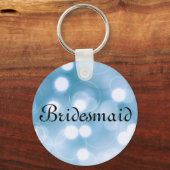 Paarse Glitter Personalized Bridesmaid Sleutelhang Sleutelhanger (Voorkant)