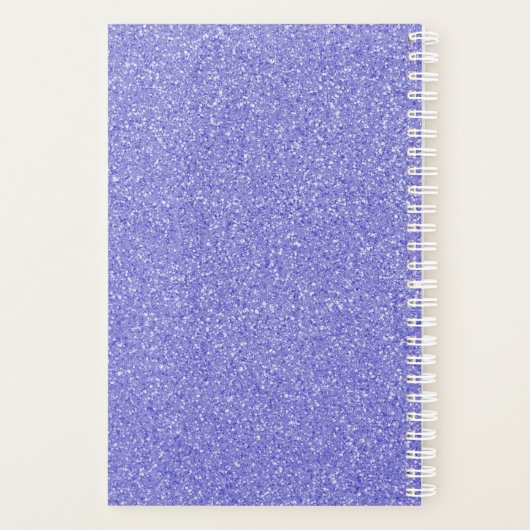 Paarse Glitter Personalized Planner (Achterkant)