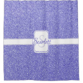 Paarse Glitter Personalized Shower Curtain Douchegordijn (Voorkant)