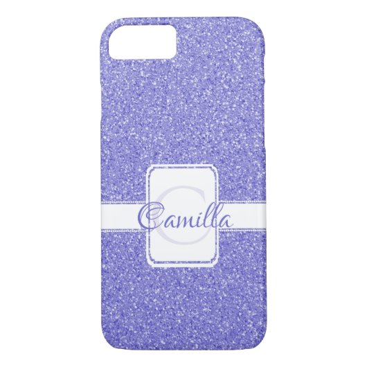 Paarse Glitter Persoonlijke Hoesje-Mate iPhone Cas Case-Mate iPhone Case (Achterkant)