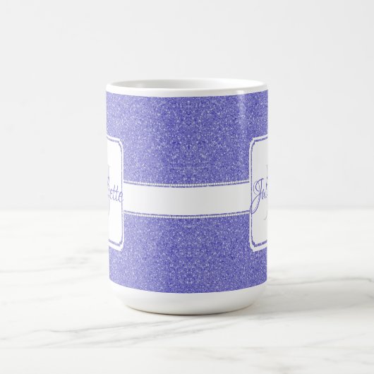 Paarse Glitter Persoonlijke koffie Mok (Center)