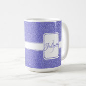 Paarse Glitter Persoonlijke koffie Mok (Voorkant rechts)