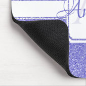 Paarse Glitter Persoonlijke Muismat (Hoek)