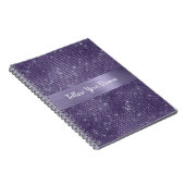 Paarse Glitter Persoonlijke Quote   Notitieboek (Rechterzijde)