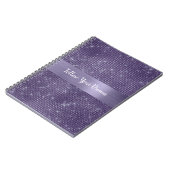 Paarse Glitter Persoonlijke Quote   Notitieboek (Linkerzijde)