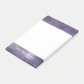 Paarse Glitter Persoonlijke Quote Post-it® Notes (Schuin)