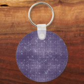 Paarse Glitter Persoonlijke Quote   Sleutelhanger (Achterkant)