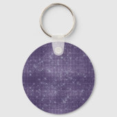 Paarse Glitter Persoonlijke Quote   Sleutelhanger (Achterkant)