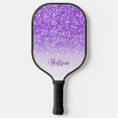 Paarse glitter pickleball paddle (Achterkant)