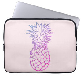Paarse Glitter Pineapple-laptop - Sleeve